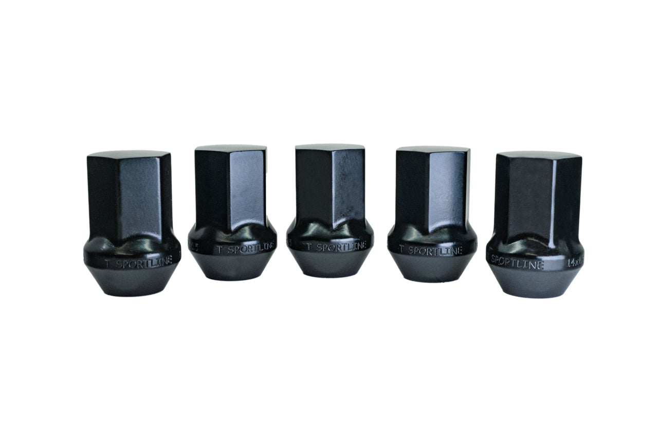 Tesla Wheel Lug Nut Set - Forged Steel Black Enclosed End & Non-Marring Impact Socket