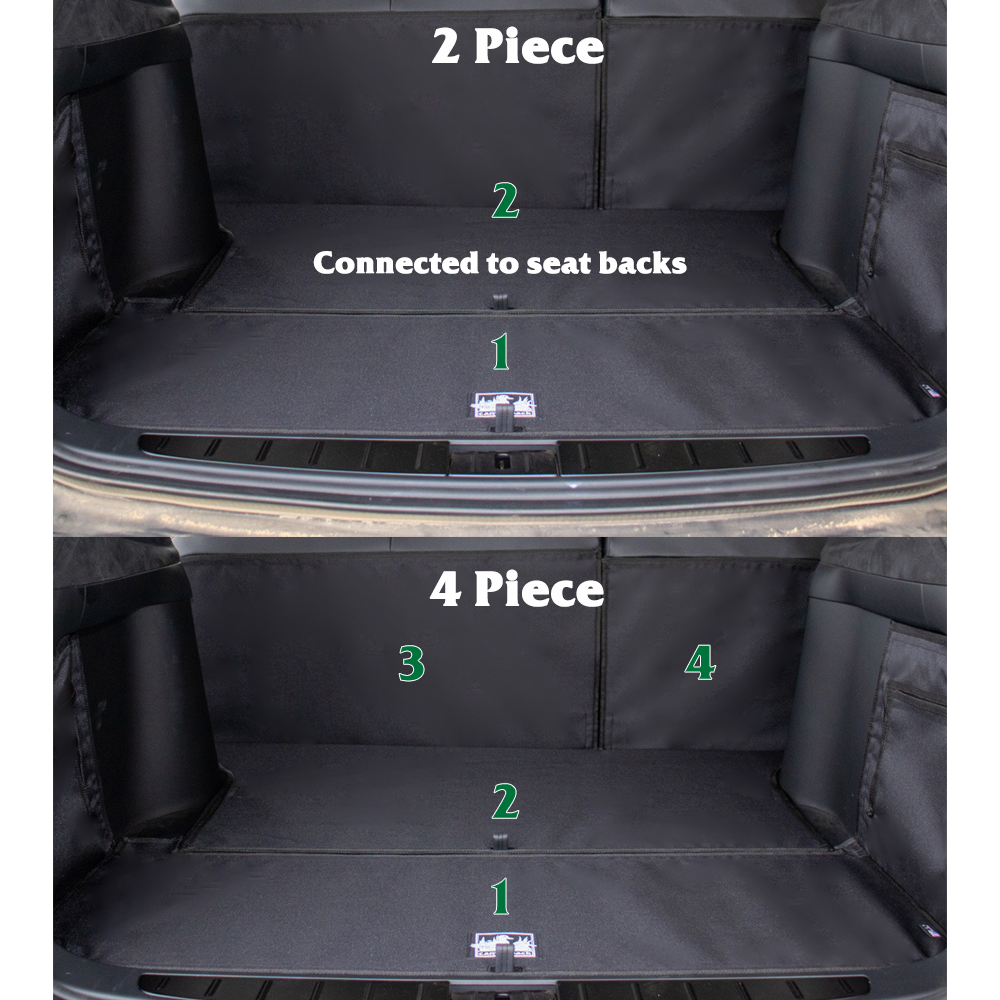 Rear Cargo and Back Seat Down Canvasback Liner and Surface Covers for 2022-2025 Tesla Model X 5 Passenger