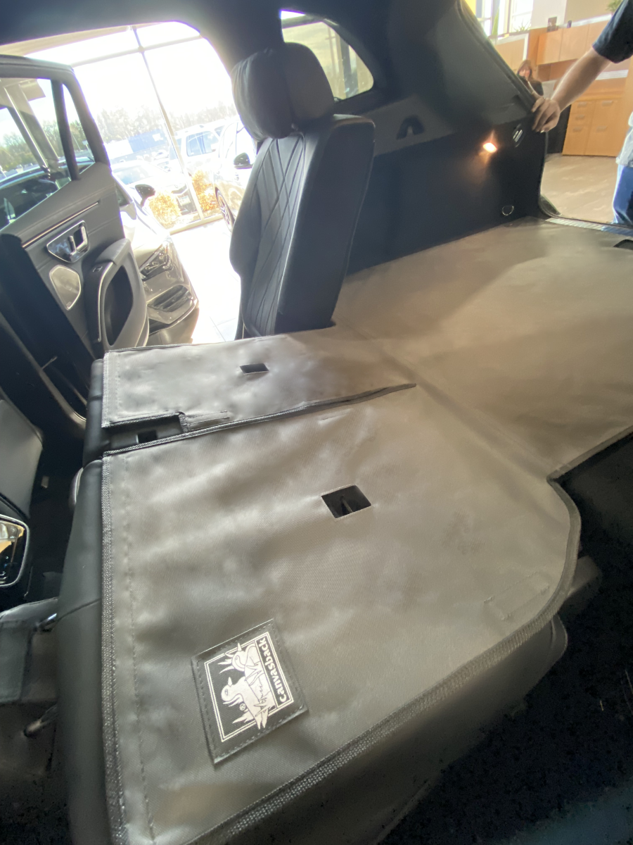 Rear Cargo and Back Seat Down Canvasback Liner and Surface Covers for 2022-2026 Mercedes EQS SUV