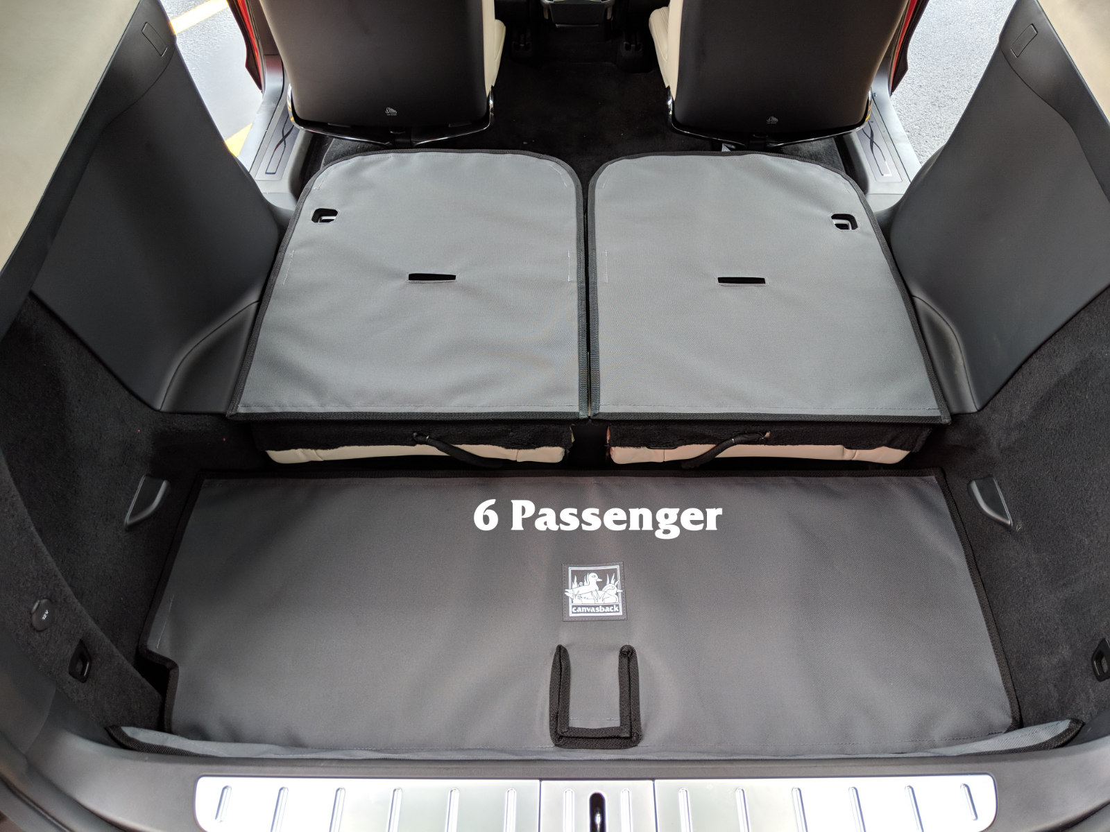 Rear Cargo and Back Seat Down Canvasback Liner and Surface Covers for 2016-2021 Tesla Model X