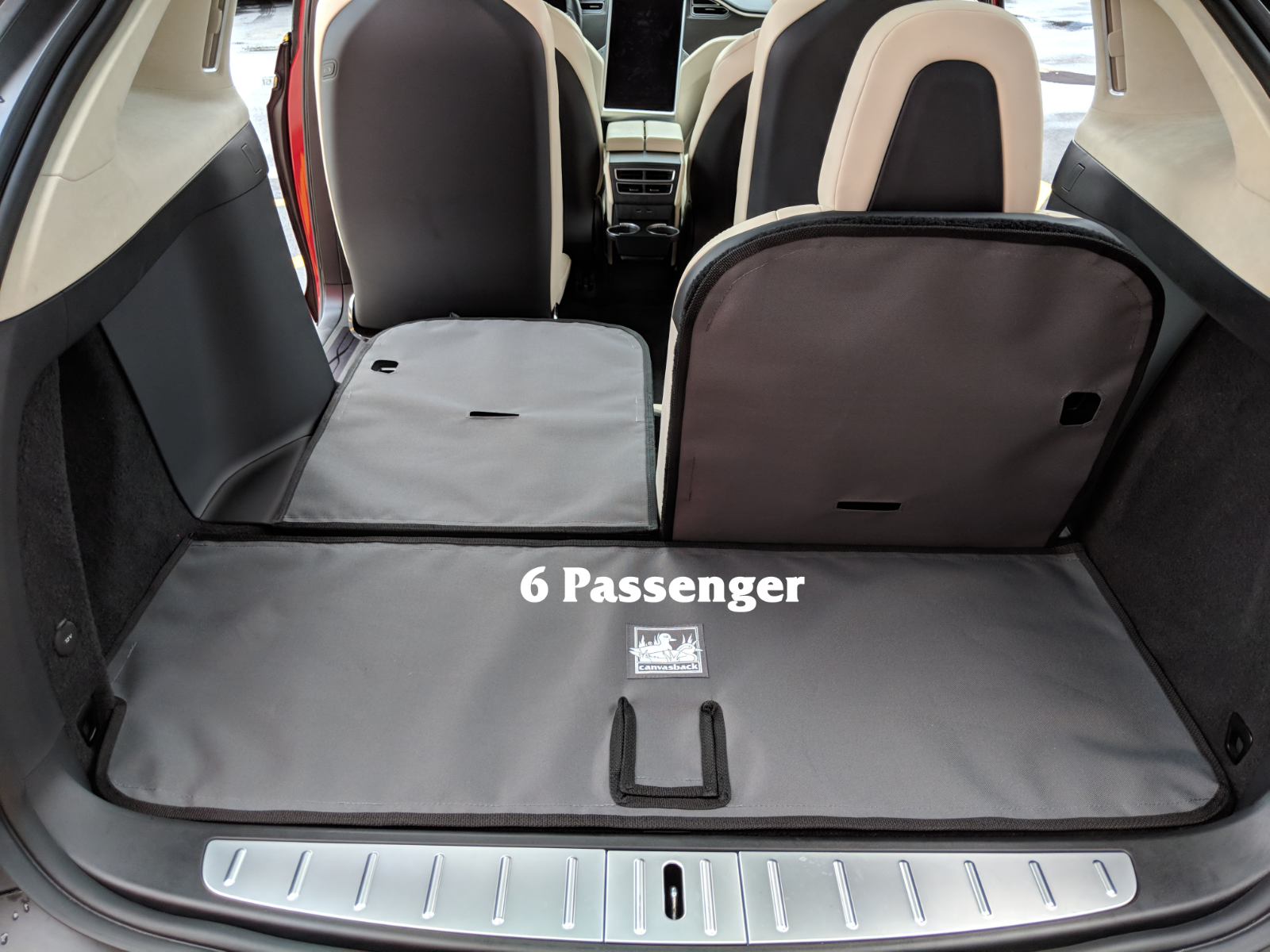 Rear Cargo and Back Seat Down Canvasback Liner and Surface Covers for 2016-2021 Tesla Model X