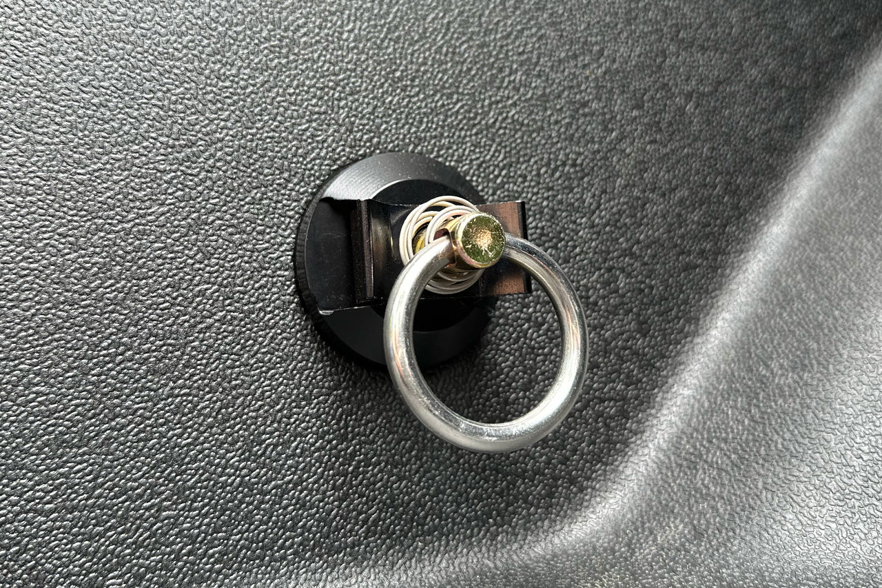 Team 1EV Truck Bed Cargo Tie Down Ring Hook & L-Track Quick Disconnect Mounting Base Kit for Rivian R1T