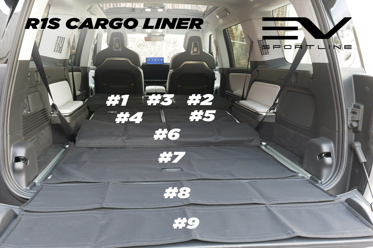 Rear Cargo and 2nd / 3rd Row Seat Down Canvasback Liner and Surface Covers for Rivian R1S
