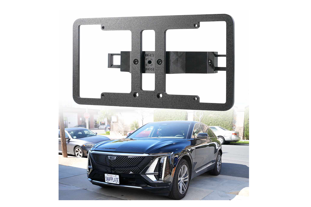 Cadillac LYRIQ SnapPlate No-Drill Front License Plate Holder