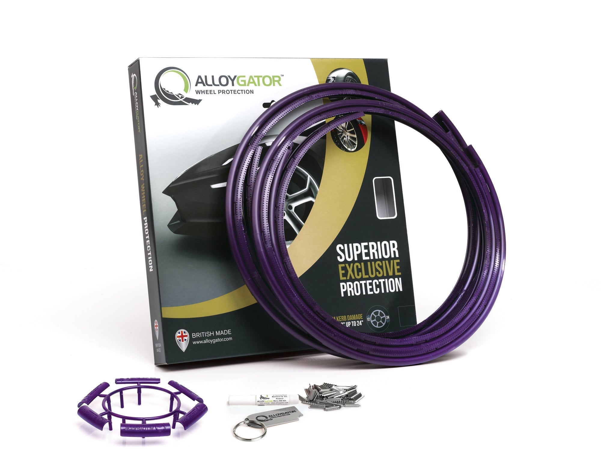 Electric Vehicle Wheel Rim Protector - AlloyGator Curb Rash Protection System (Set of 4)