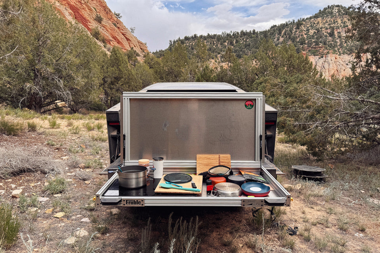 Full Length Slide-Out E-Track Bed Frame & Storage System for Tesla Cybertruck - by Fruble