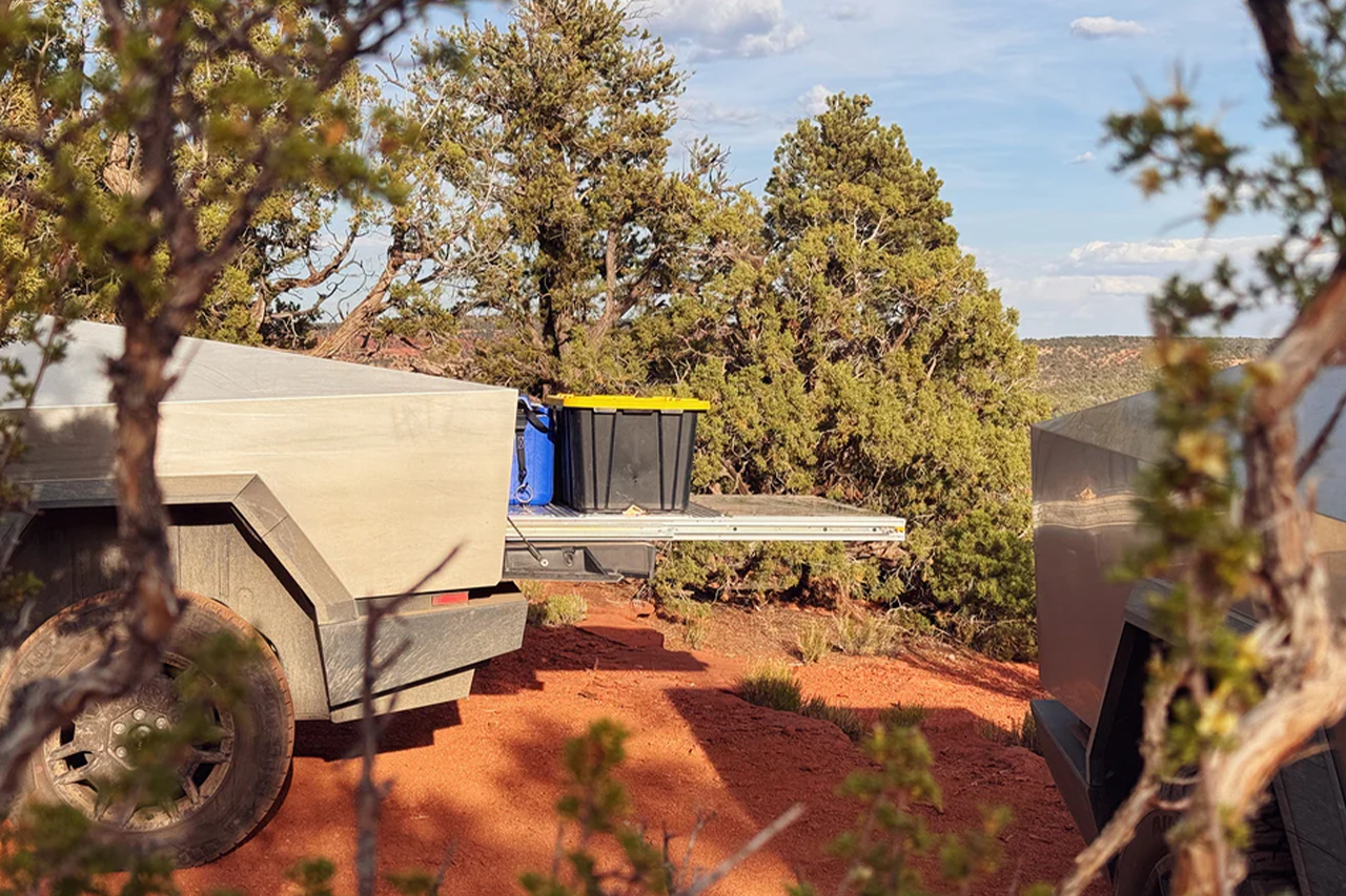 Full Length Slide-Out E-Track Bed Frame & Storage System for Tesla Cybertruck - by Fruble