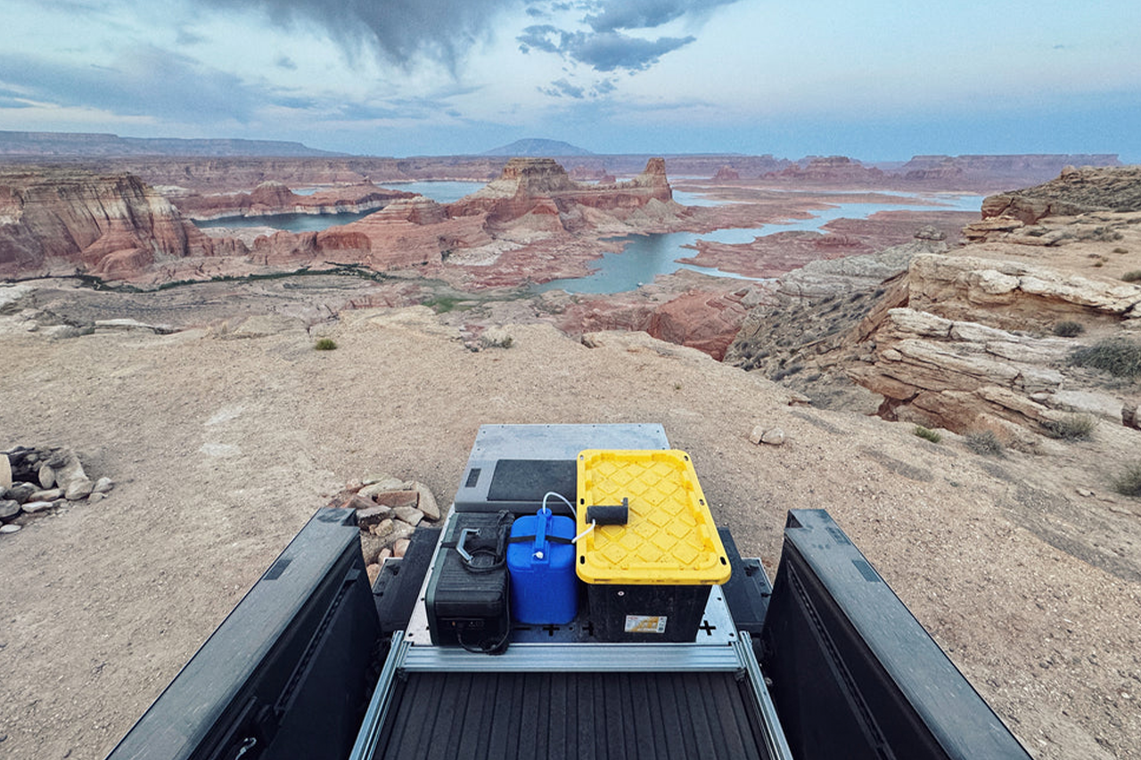 Full Length Slide-Out E-Track Bed Frame & Storage System for Tesla Cybertruck - by Fruble