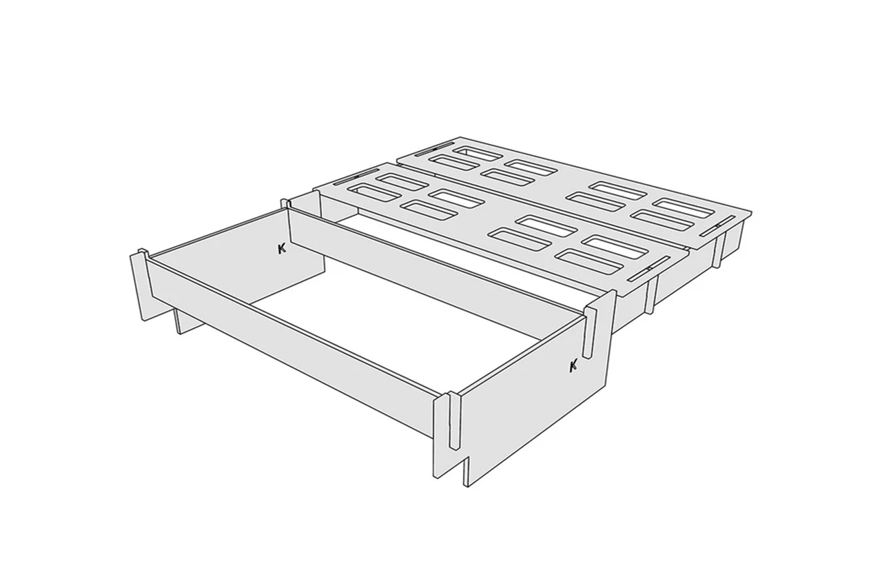Sleep / Bedding Platform Mid-Row Seat Section for Rivian R1S- by Fruble