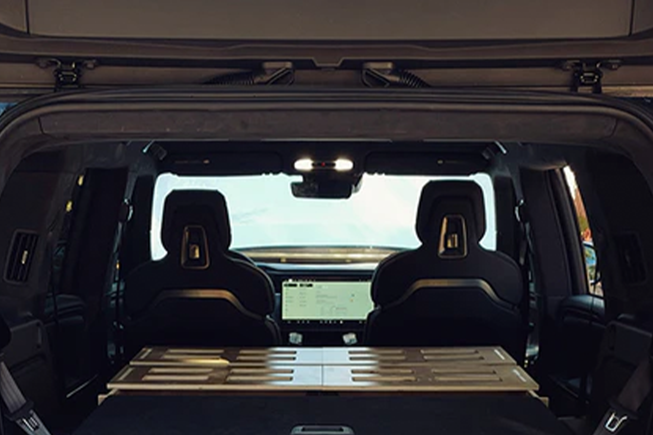 Sleep / Bedding Platform Mid-Row Seat Section for Rivian R1S- by Fruble