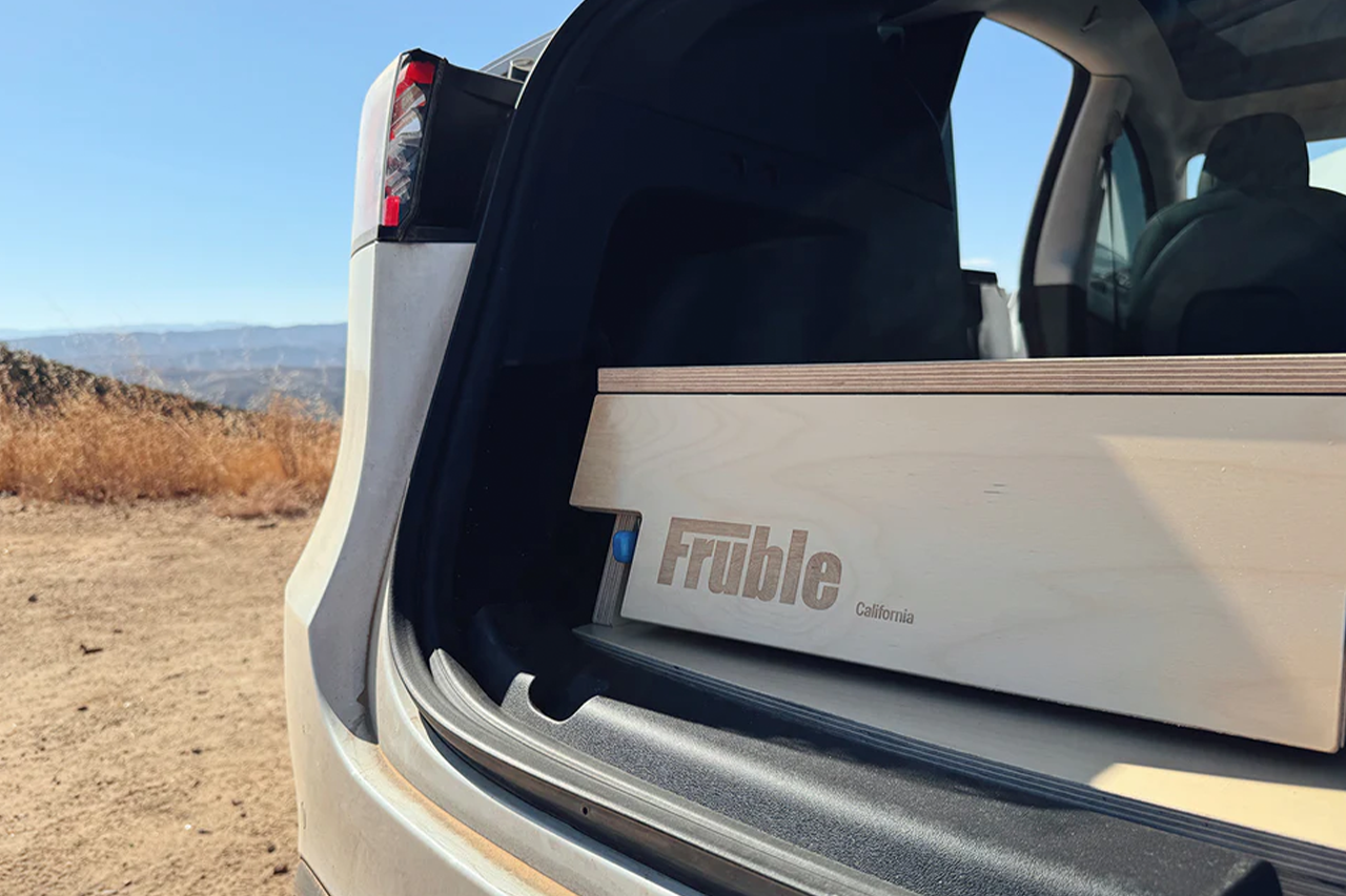 Modular Camp Kitchen, Sleep / Bedding Platform and Storage Drawer System for Tesla Model Y - by Fruble