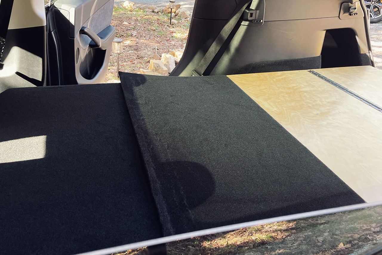 Modular Camp Kitchen, Sleep / Bedding Platform and Storage Drawer System for Tesla Model Y - by Fruble