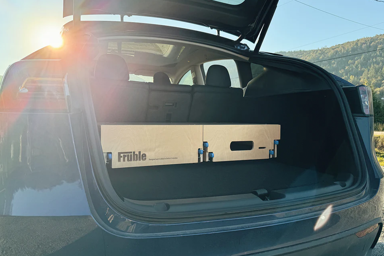 Modular Camp Kitchen, Sleep / Bedding Platform and Storage Drawer System for Tesla Model Y - by Fruble