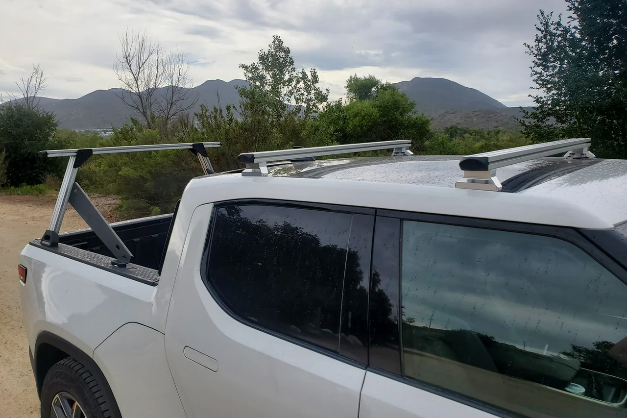 Kayak Bed & Roof Rack Crossbar System for Rivian R1T by Range Industries