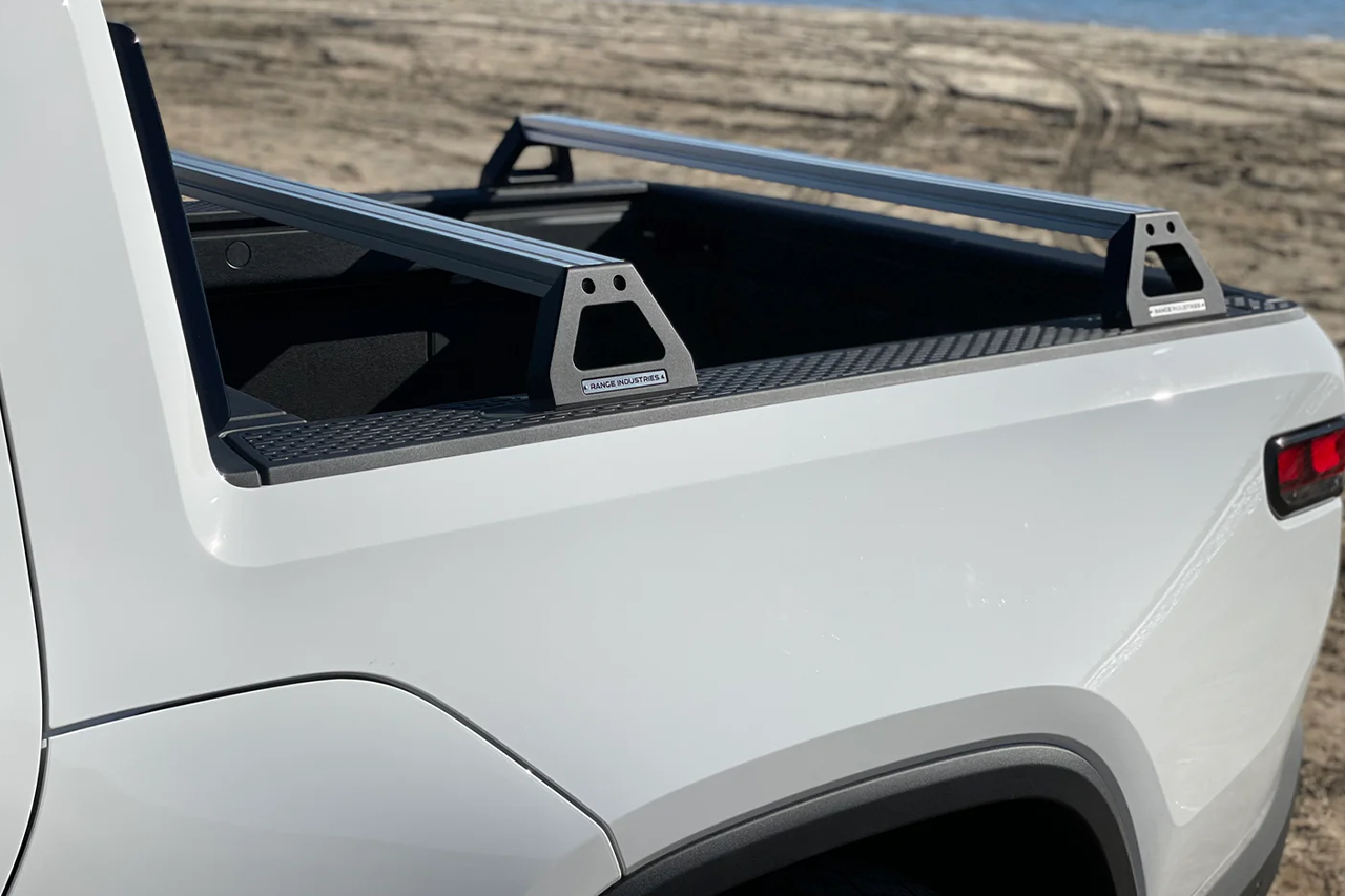 Badwater Low Profile Aluminum Crossbar Bed Rack for Rivian R1T by Range Industries