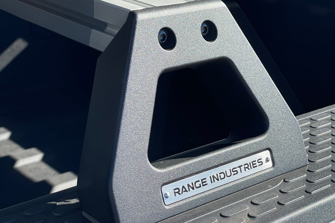 Badwater Low Profile Aluminum Crossbar Bed Rack for Rivian R1T by Range Industries