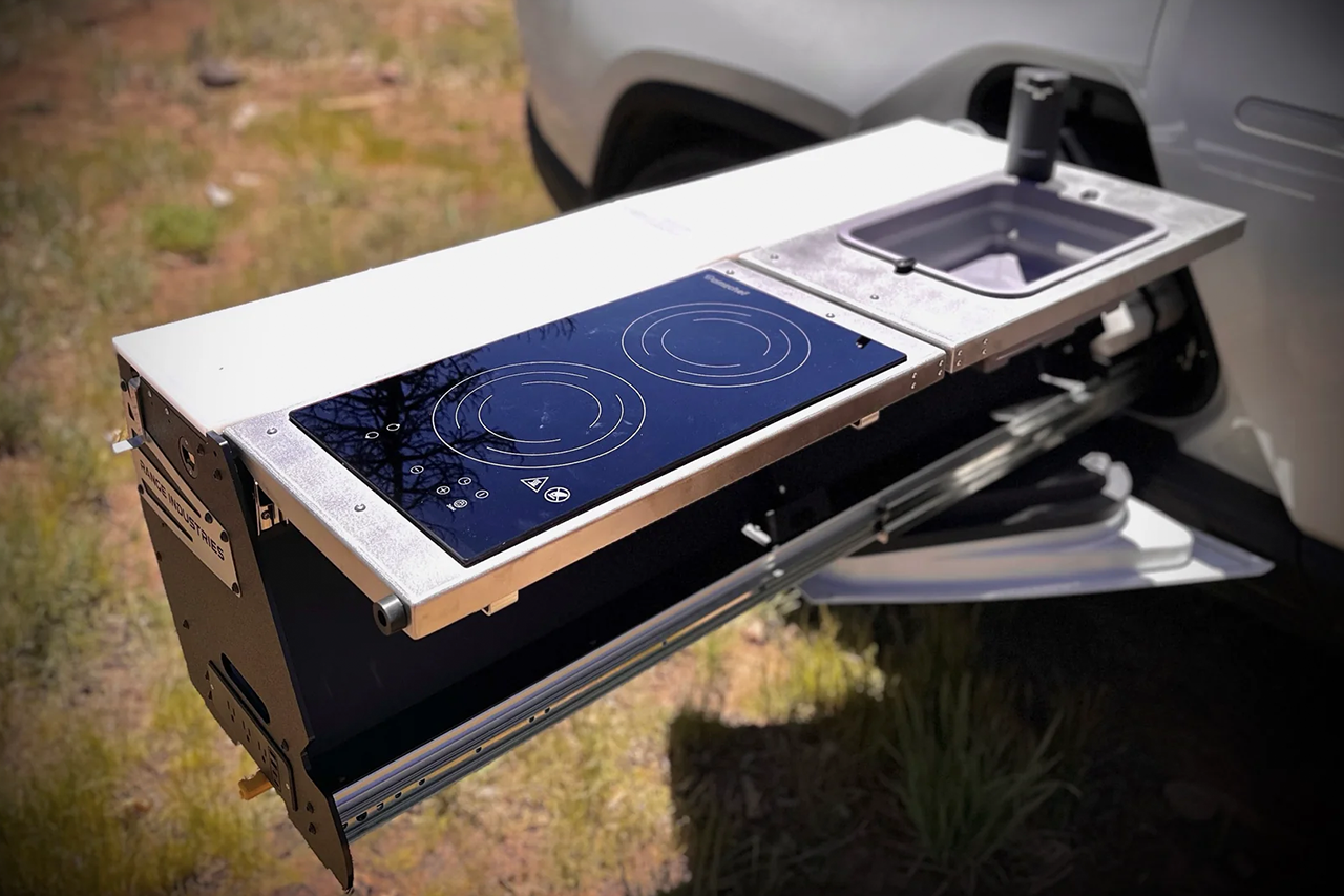 Gear Tunnel Camp Kitchen for Rivian R1T by Range Industries