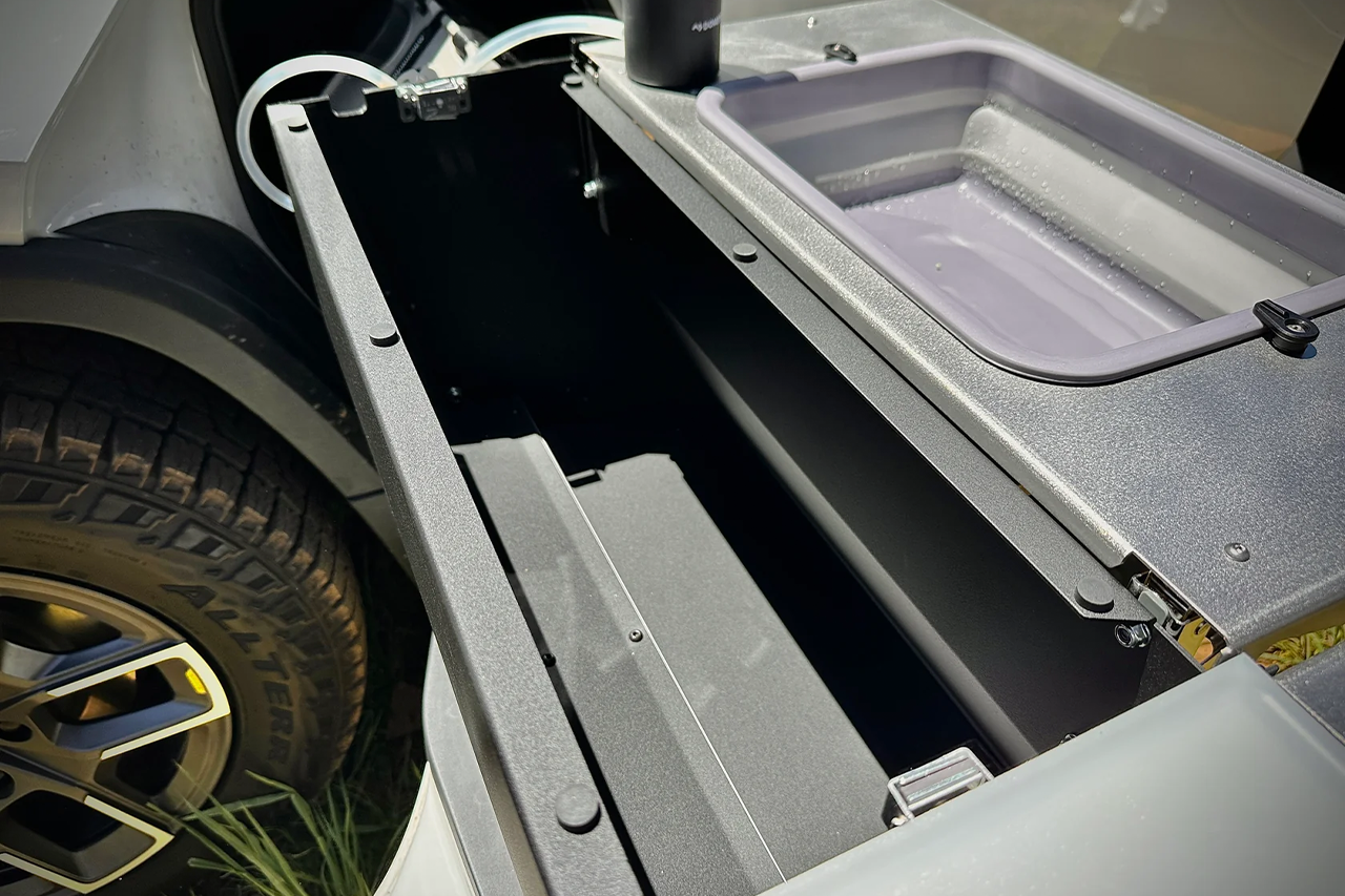 Gear Tunnel Camp Kitchen for Rivian R1T by Range Industries