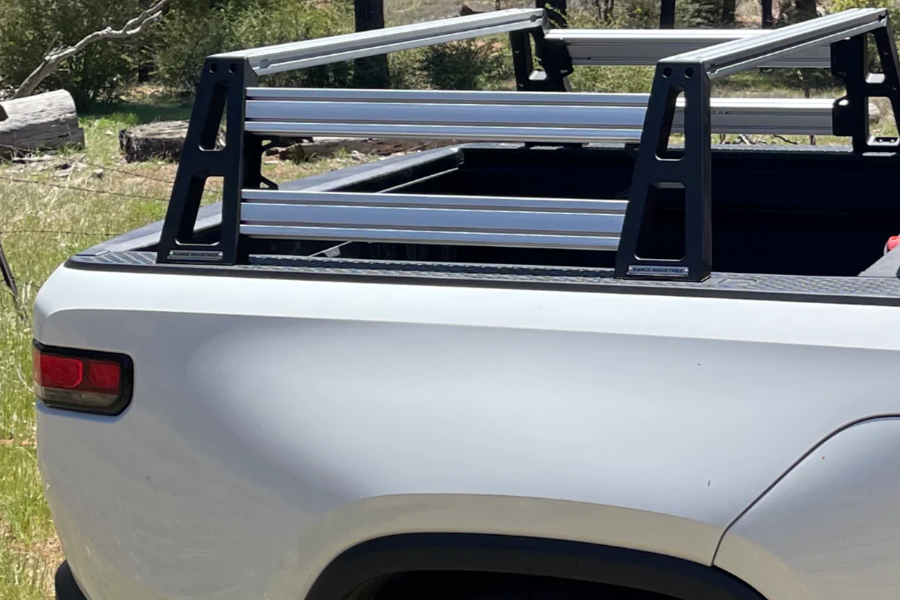 Sierra Tactical Bed Rack and Rails System for Rivian R1T by Range Industries