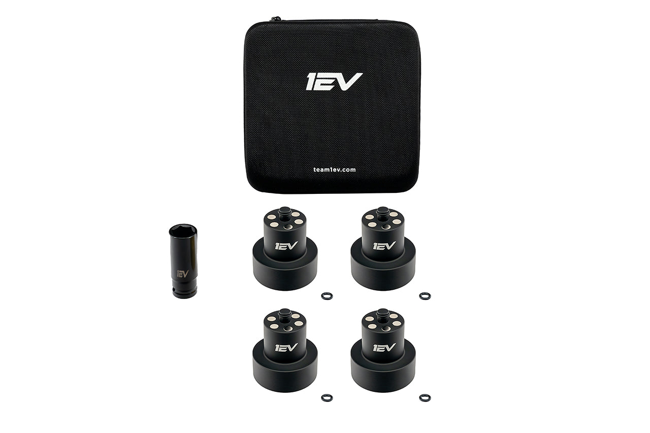 Jack Pad Pucks - Team 1EV Scout Series Billet Aluminum Heavy Duty Lifting Jack Pucks for Rivian R1T / R1S
