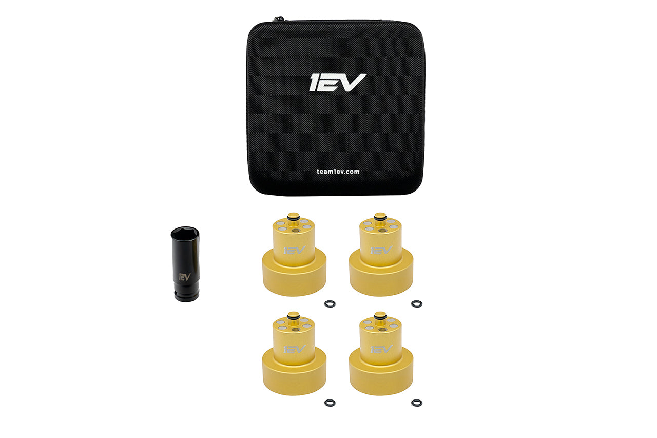 Jack Pad Pucks - Team 1EV Scout Series Billet Aluminum Heavy Duty Lifting Jack Pucks for Rivian R1T / R1S