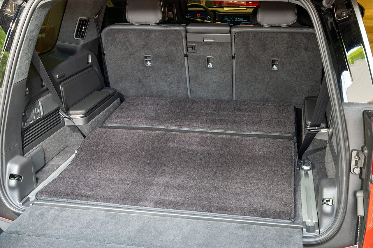 Rear Cargo and 3rd Seat Down Precision Fitment Carpet Mat for Rivian R1S