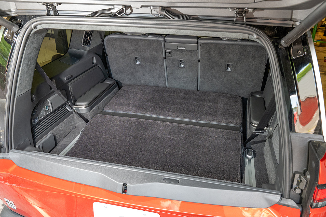 Rear Cargo and 3rd Seat Down Precision Fitment Carpet Mat for Rivian R1S