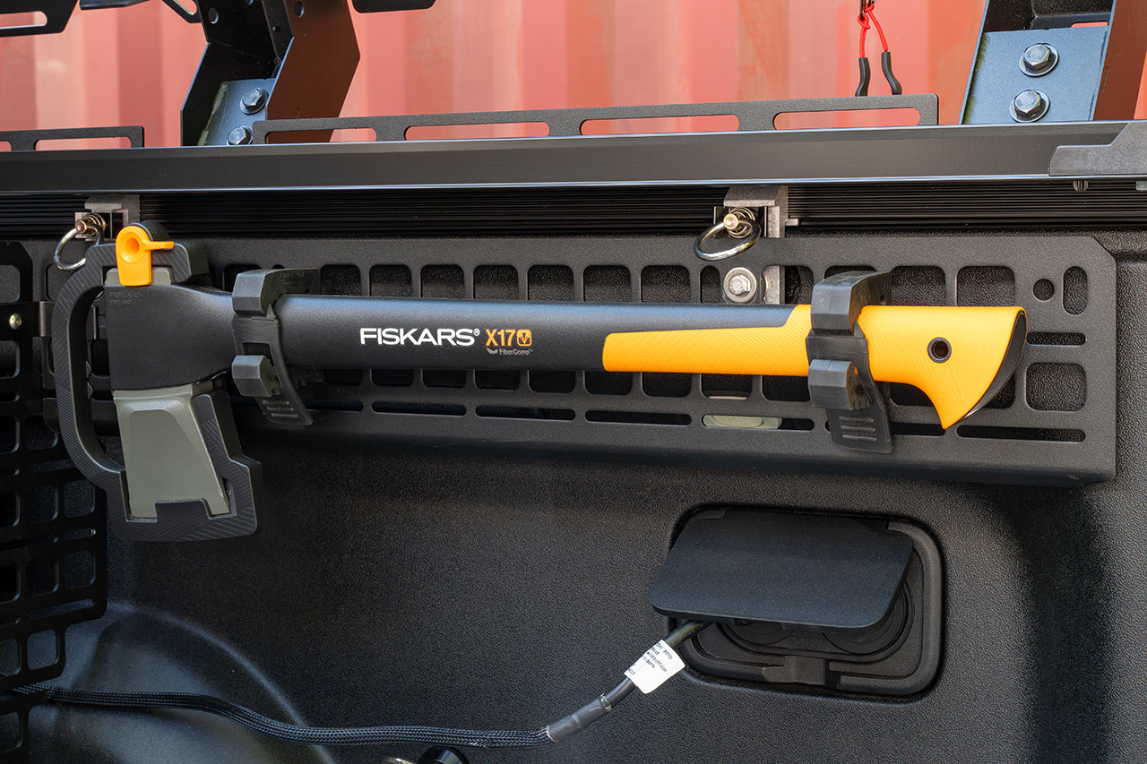 BuiltRight Bedside (Bed Inner Side) Mounting & Storage MOLLE Panel Kit Rack System for Rivian R1T