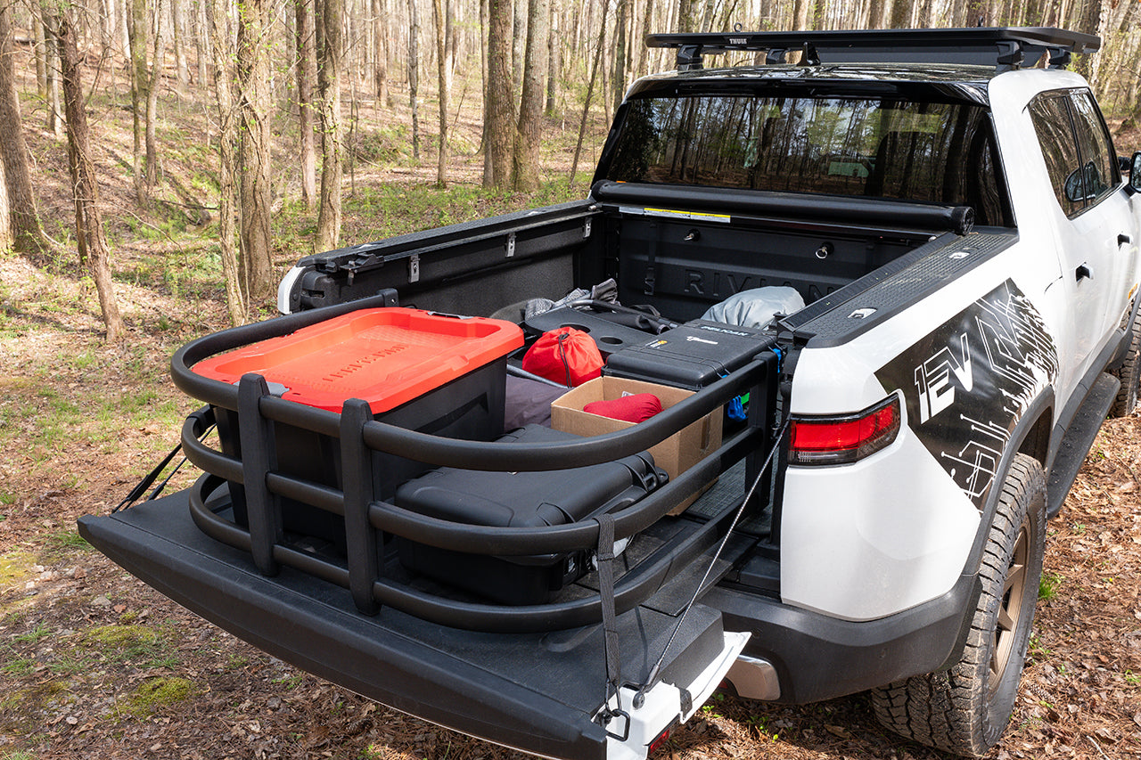 Team 1EV Flip-Out Bed Extender - RMaxx Exclusive No Drill / Bolt-on Design for Rivian R1T