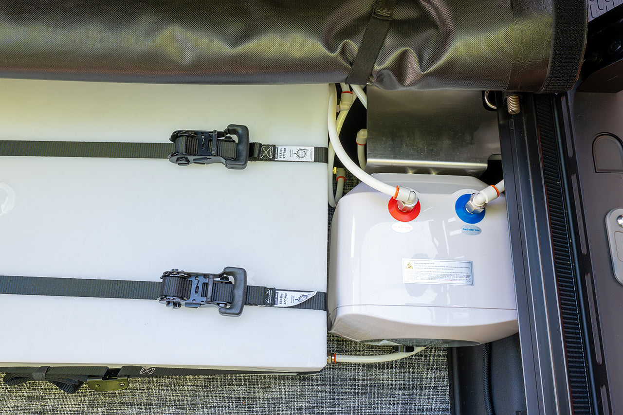 Team 1EV Onboard 40 Gallon Pressurized and Heated On-Demand Water System for Rivian R1T