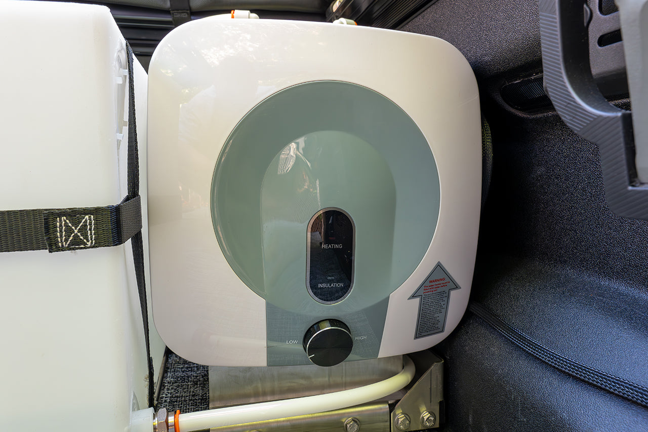 Team 1EV Onboard 40 Gallon Pressurized and Heated On-Demand Water System for Rivian R1T