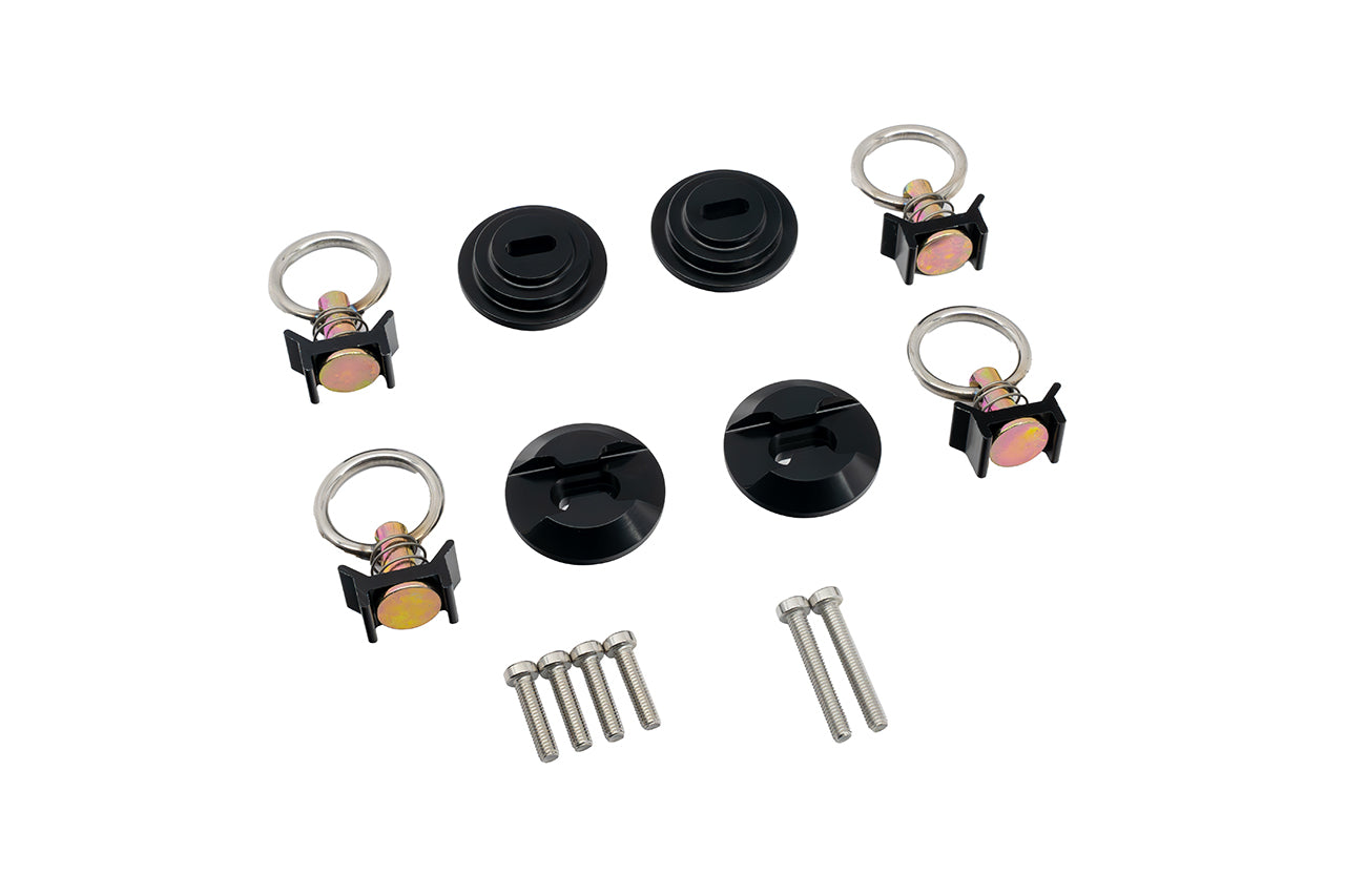 Add-on & SAVE $20 - Bed Cargo Tie Down Ring Hook & L-Track Quick Disconnect Mounting Base Kit for Rivian R1T