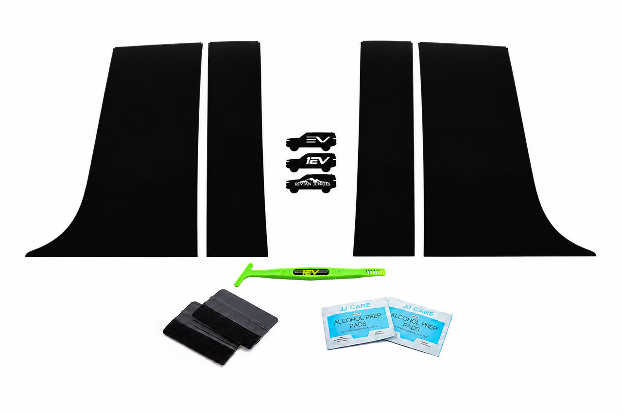 C-Pillar Delete Black-Out Trim Vinyl Wrap Complete DIY Kit for Rivian R2