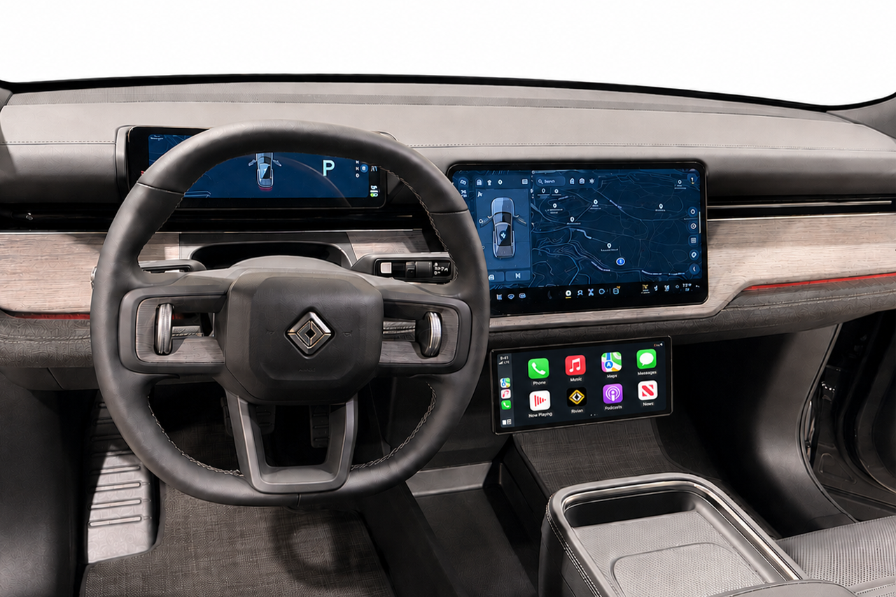 Apple CarPlay / Android Auto Smart Dash Screen for Rivian R2 by Team 1EV