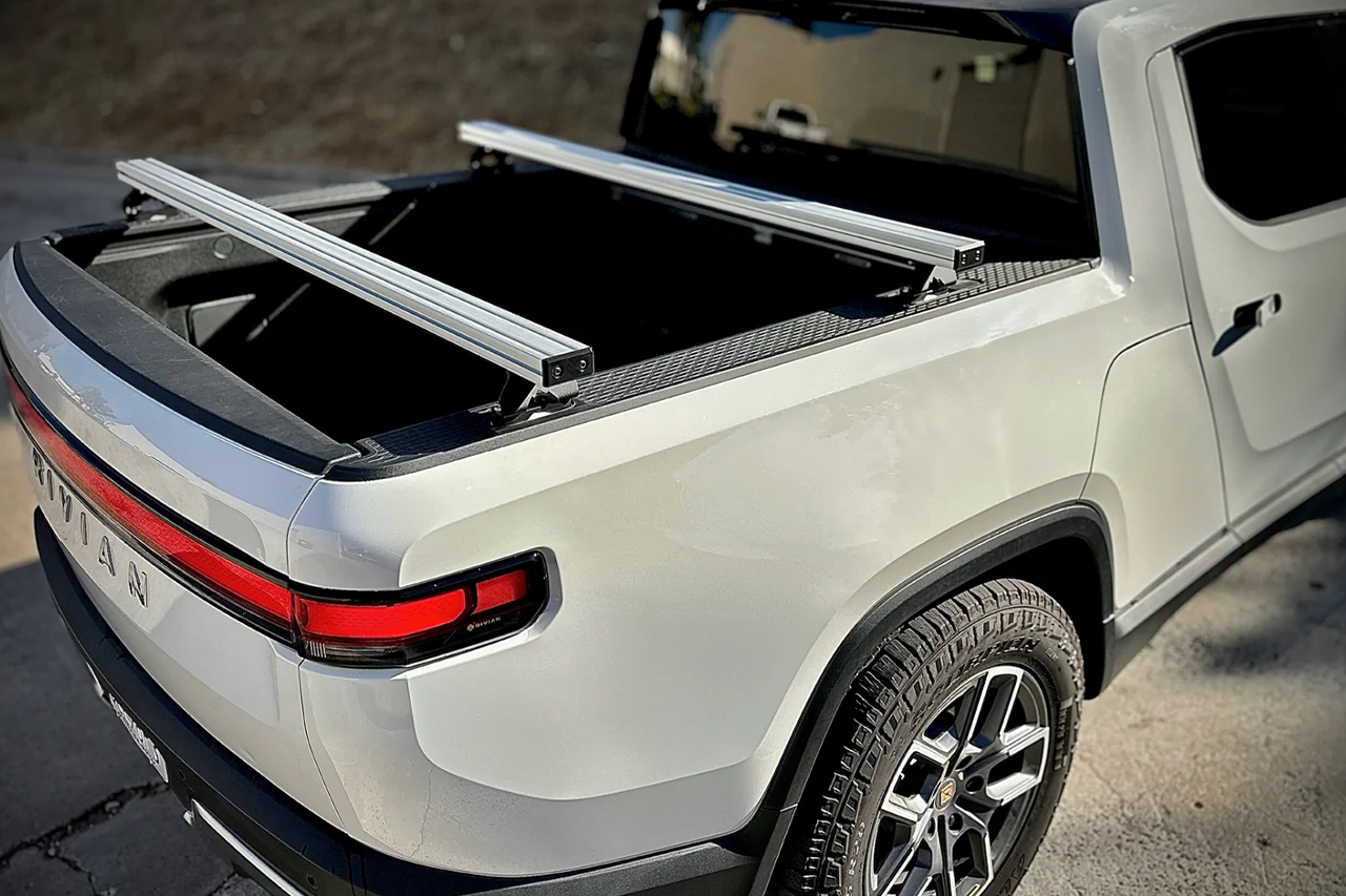 Titus Low Profile Aluminum Crossbar Bed Rack for Rivian R1T by Range Industries