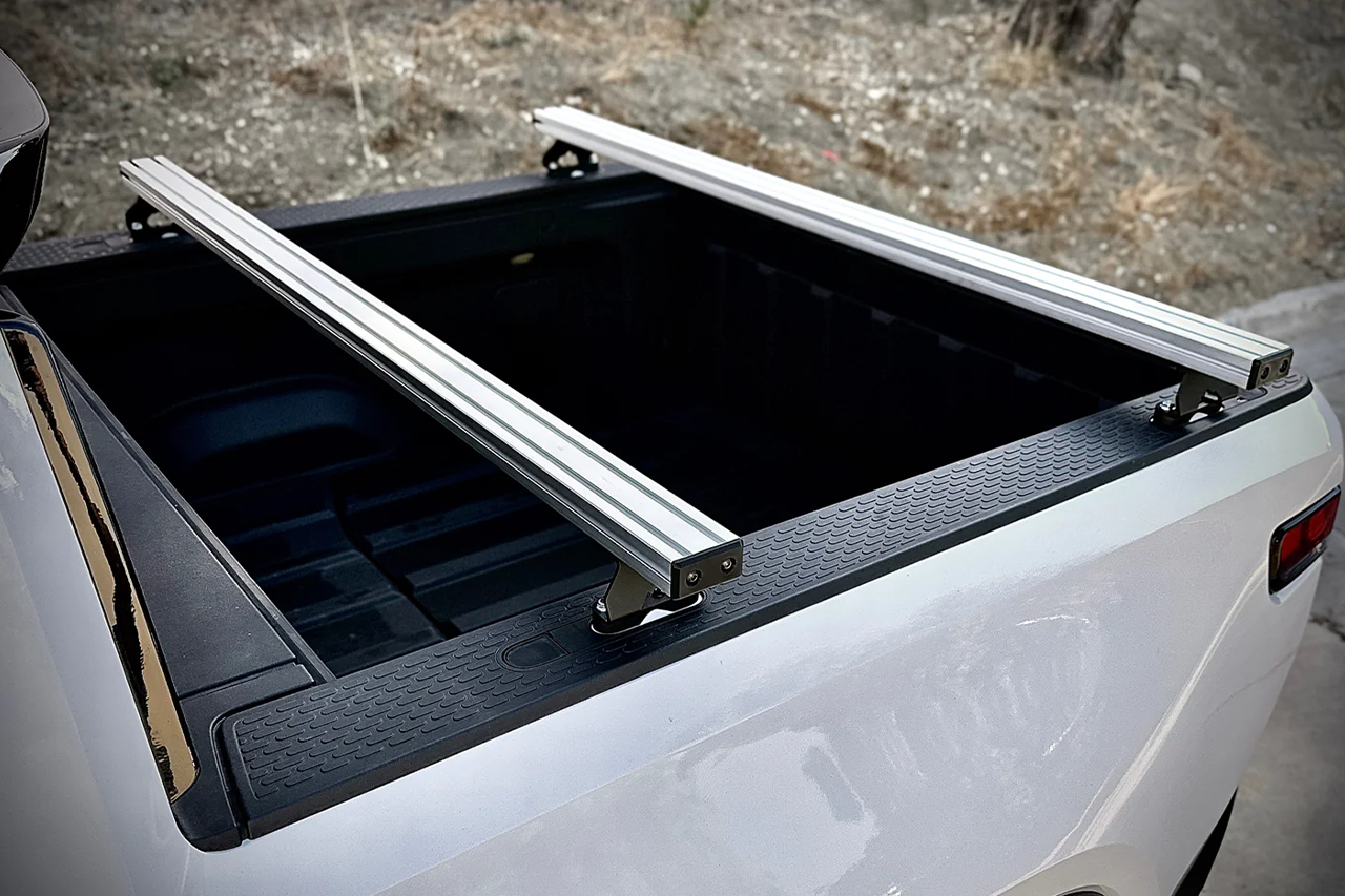 Titus Low Profile Aluminum Crossbar Bed Rack for Rivian R1T by Range Industries