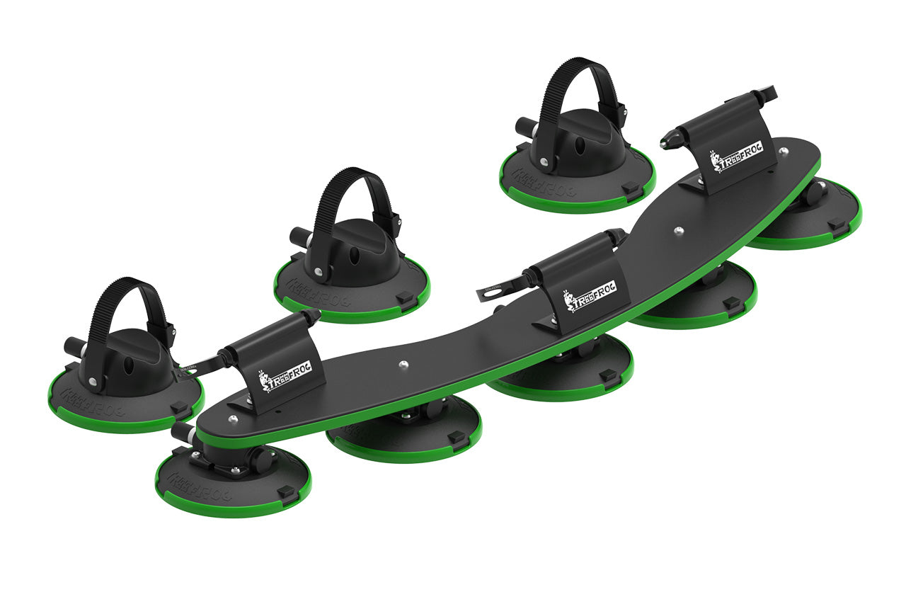 TreeFrog Pro 3 Vacuum Mounted Roof Mount Road & Mountain 3-Bike Triple Rack