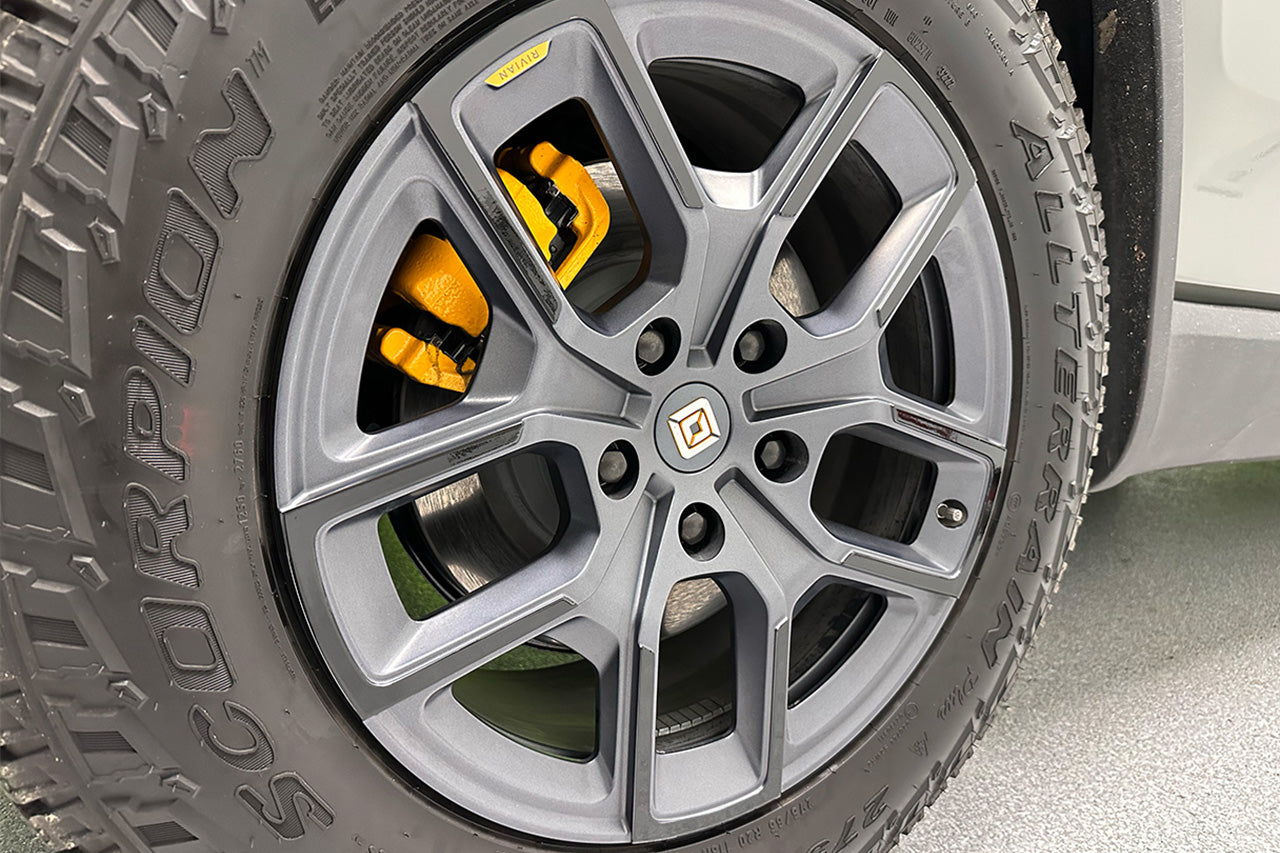 Black-Out Accent Vinyl Spoke Decals for Rivian R1T / R1S Factory 20" All Terrain Wheels