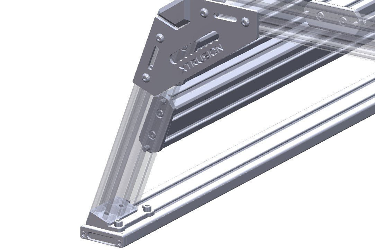 XTR1 Modular Aluminum T-Slot Bed Rack for Rivian R1T by Xtrusion Overland