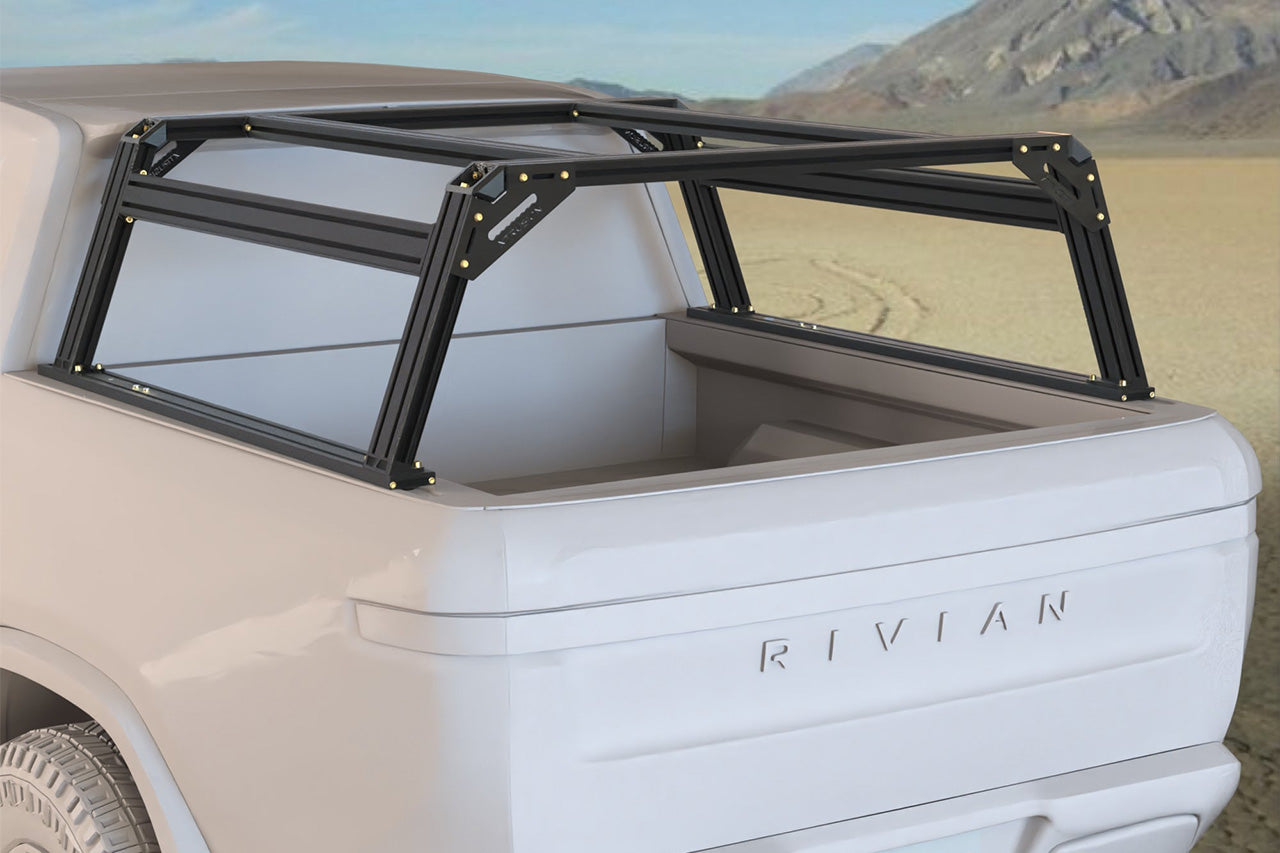 XTR1 Modular Aluminum T-Slot Bed Rack for Rivian R1T by Xtrusion Overland