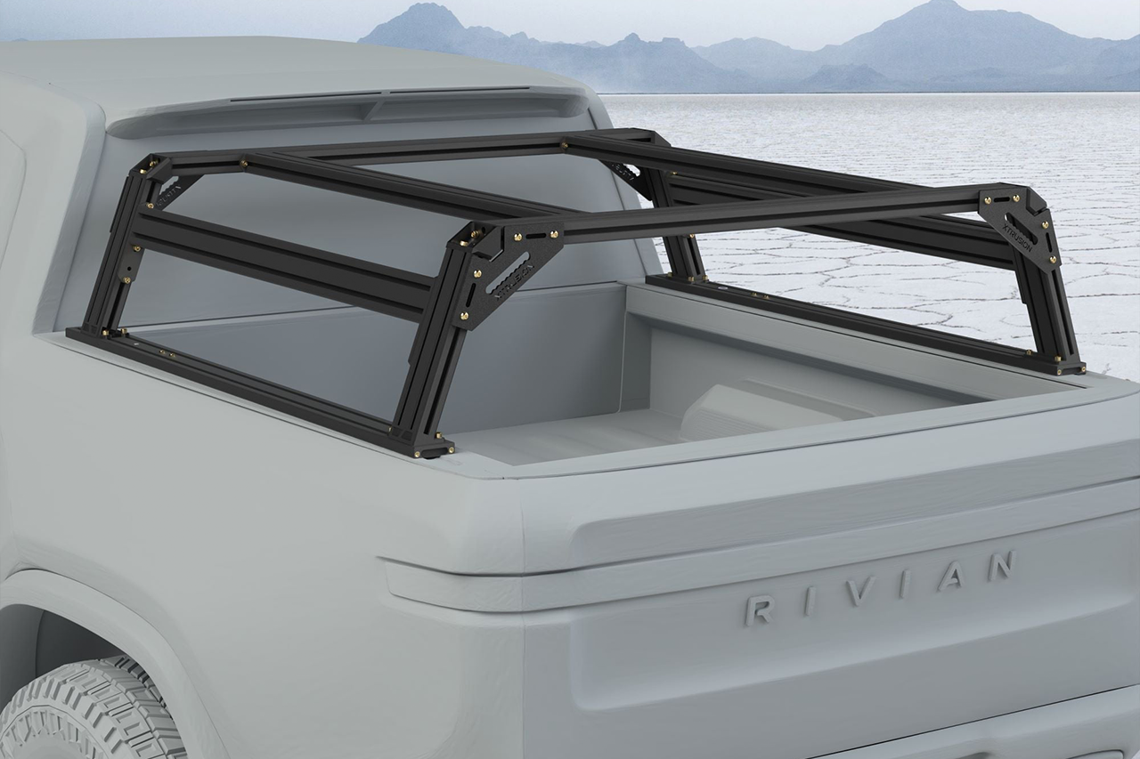 XTR1 Modular Aluminum T-Slot Bed Rack for Rivian R1T by Xtrusion Overland