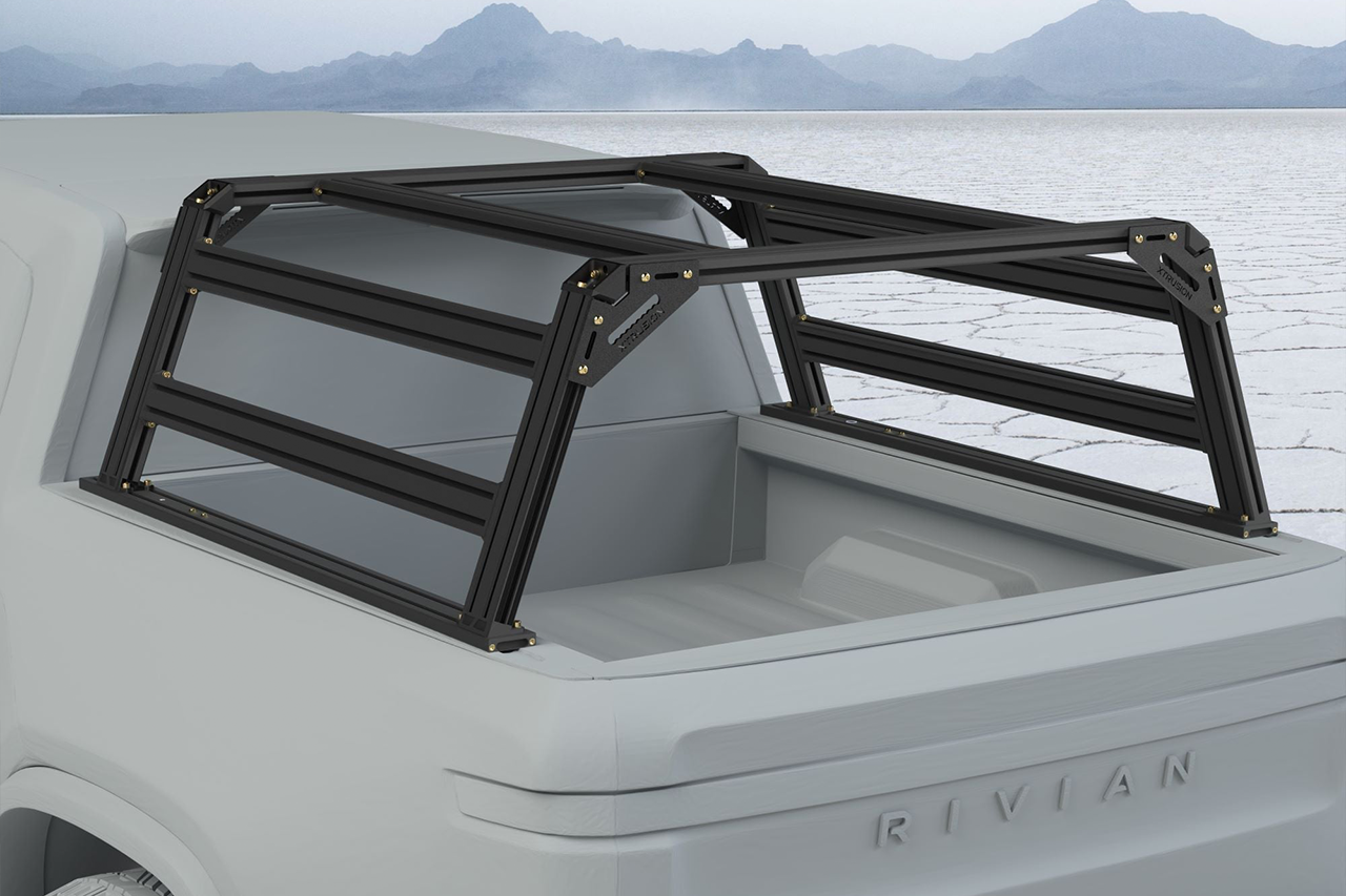 XTR1 Modular Aluminum T-Slot Bed Rack for Rivian R1T by Xtrusion Overland