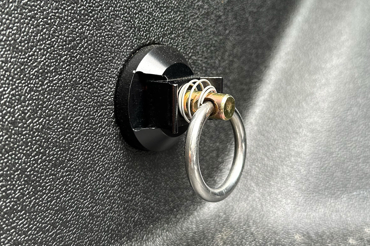 Add-on & SAVE $10 - Bed Cargo Tie Down Ring Hook & L-Track Quick Disconnect Mounting Base Kit for Rivian R1T