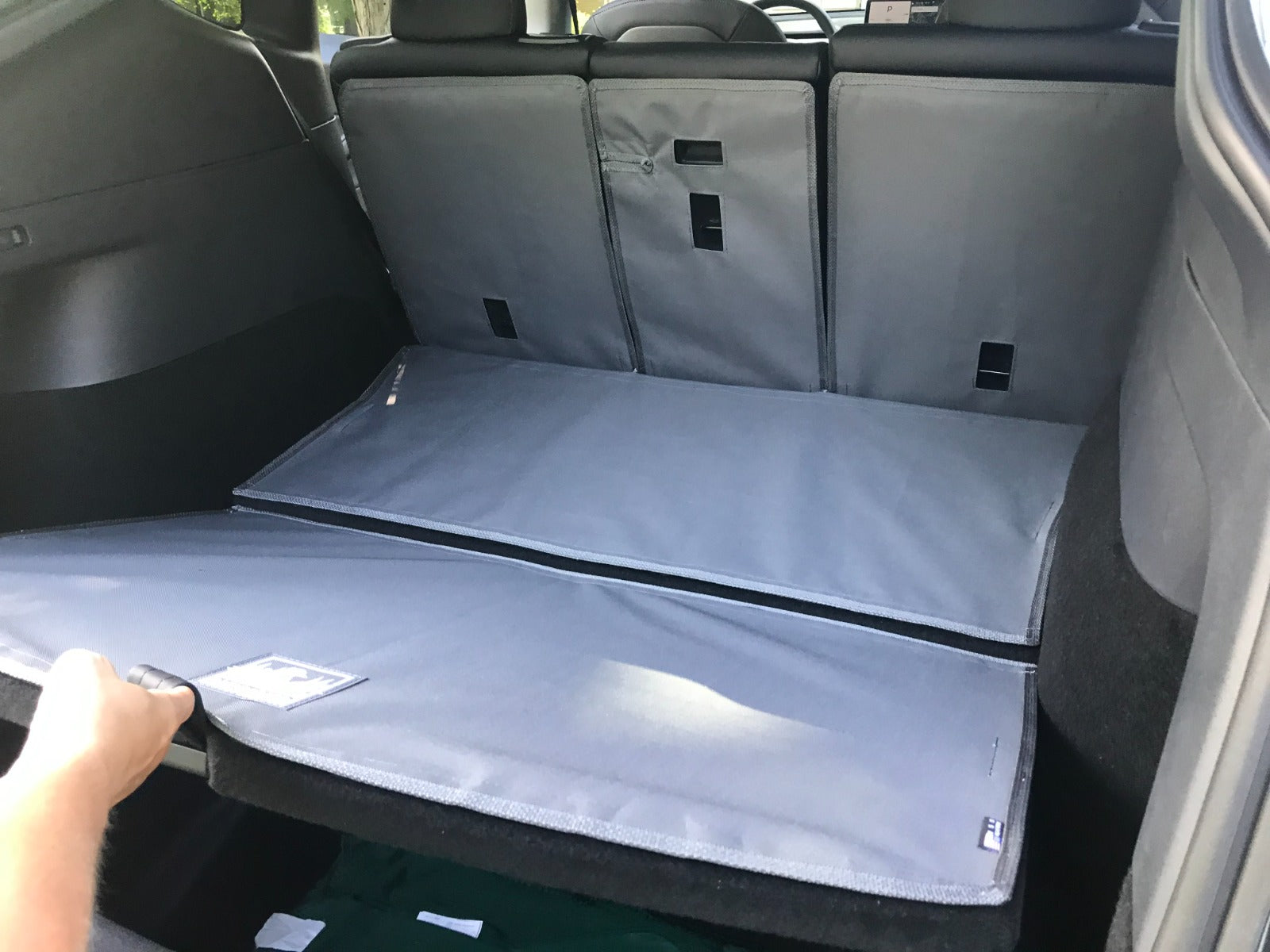 Rear Cargo and Back Seat Down Canvasback Liner and Surface Covers for Tesla Model Y Juniper