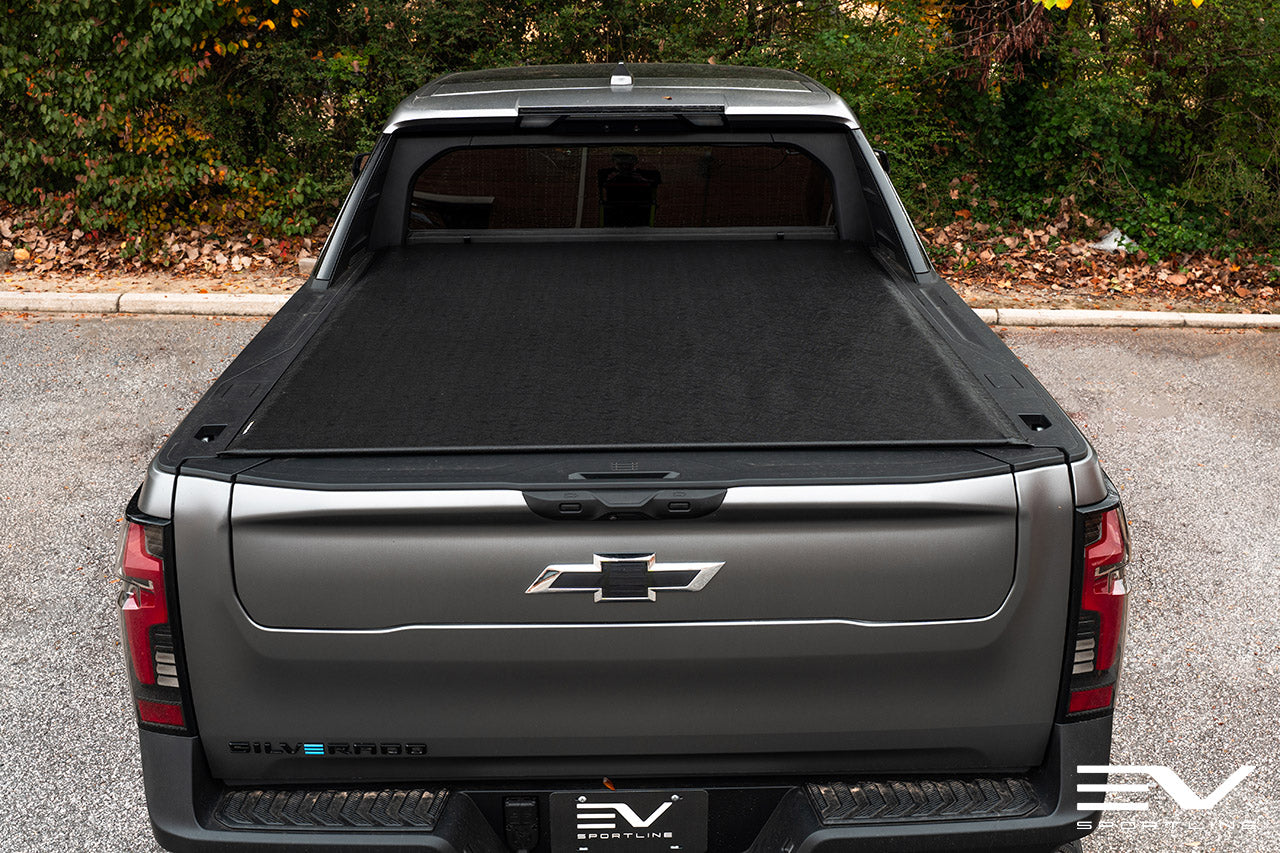 Chevy Silverado EV / Sierra EV Truck Lo Pro Soft Roll-up Tonneau Roll-up Bed Cover by Truxedo