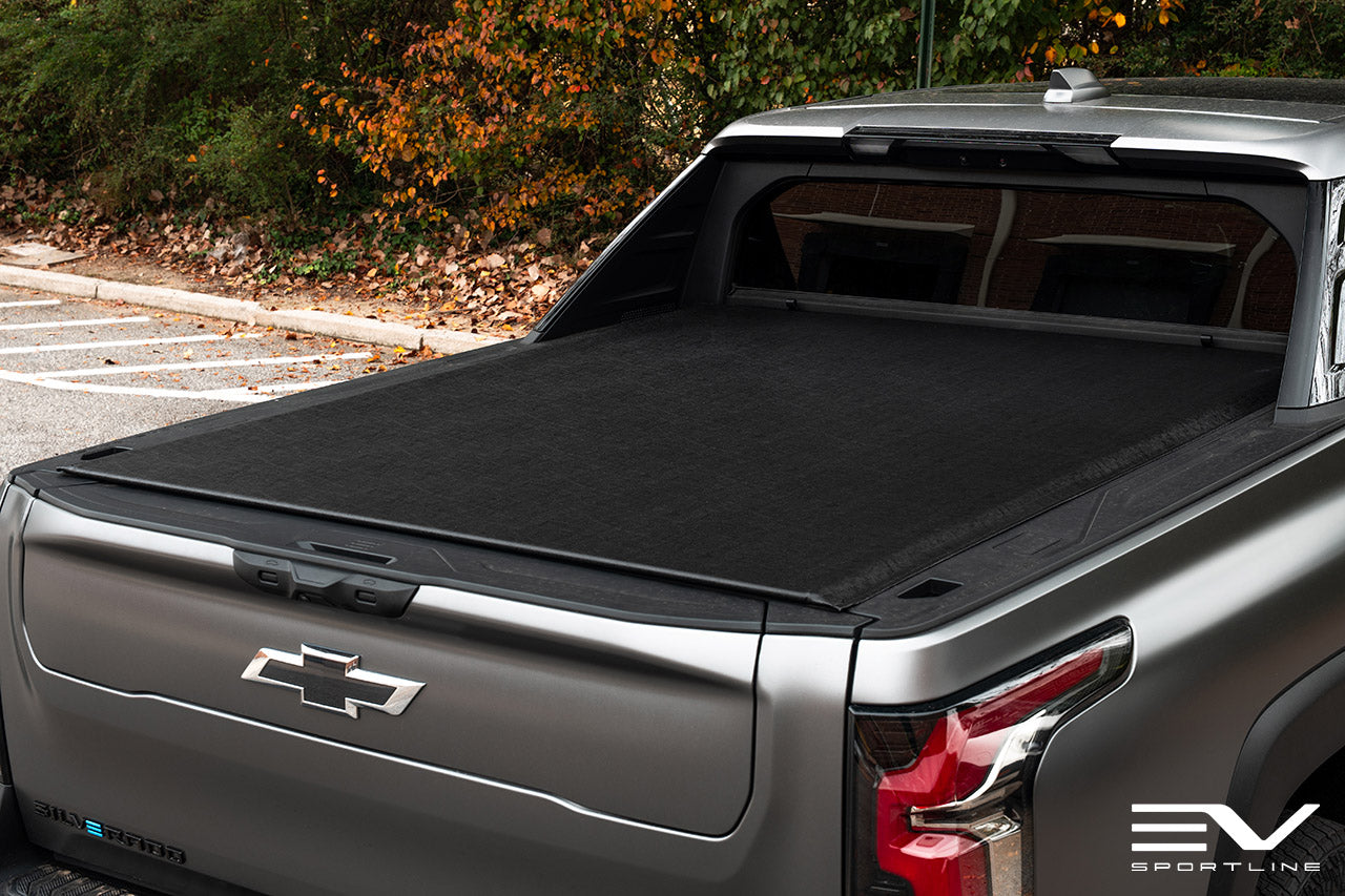 Chevy Silverado EV / Sierra EV Truck Lo Pro Soft Roll-up Tonneau Roll-up Bed Cover by Truxedo