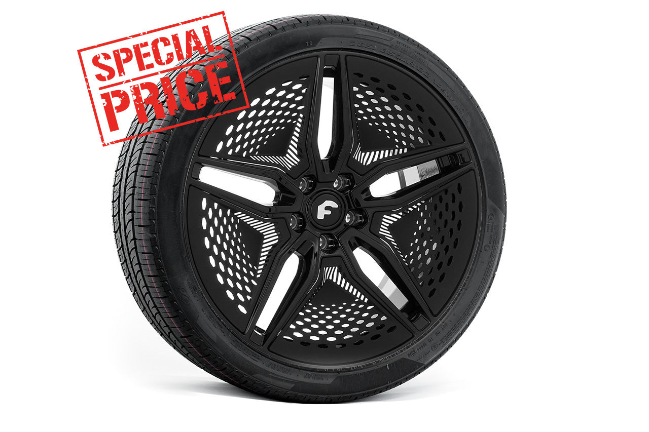 Tesla Model X 2021+ LR / Plaid Forgiato E Vecolo EV 001 22" Wheel and Tire Package (Set of 4) Open Box Special!