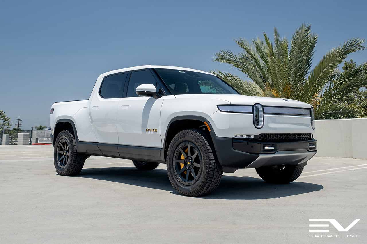 Team 1EV R800 Compass 8 Spoke 20" Flow Forged Wheels & Tire Packages for Rivian R1T / R1S