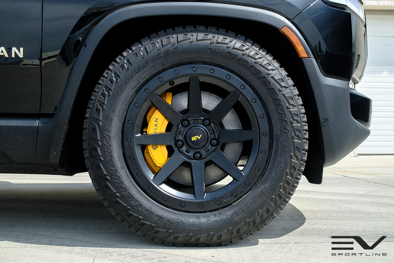 Team 1EV R800 Compass 8 Spoke 20" Flow Forged Wheels & Tire Packages for Rivian R1T / R1S