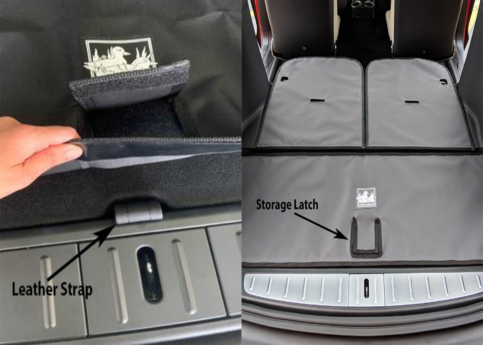 Rear Cargo and Back Seat Down Canvasback Liner and Surface Covers for 2022-2025 Tesla Model X 5 Passenger